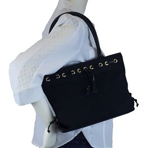 DOONEY & BOURKE vintage eyelet leather fabric bag